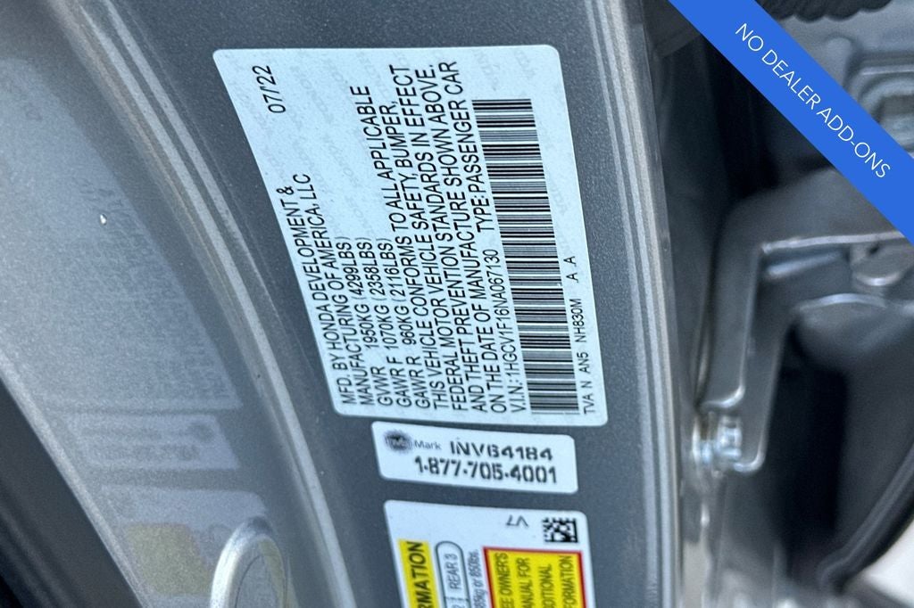 2022 Honda Accord LX