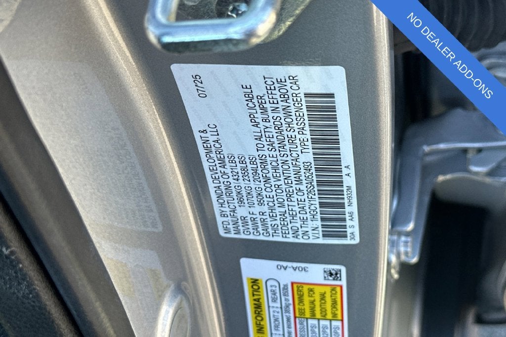 2025 Honda Accord LX