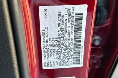 2026 Honda Accord SE