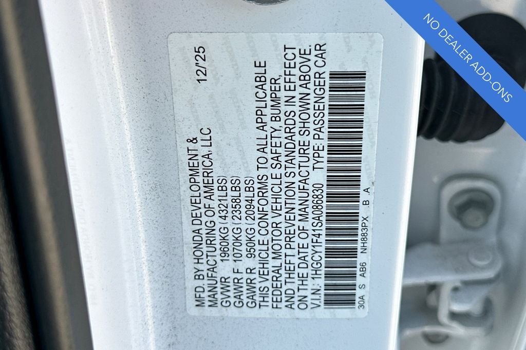 2025 Honda Accord SE