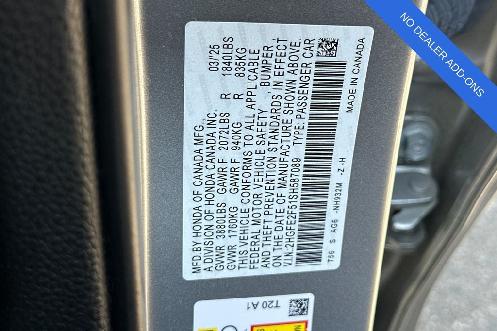 2025 Honda Civic Sport