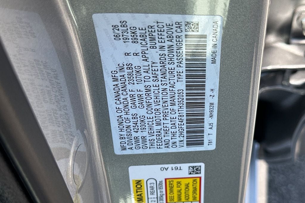 2026 Honda Civic Hybrid Sport Touring