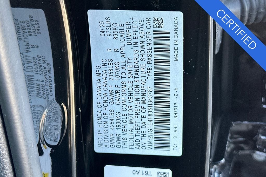 2025 Honda Civic Hybrid Sport