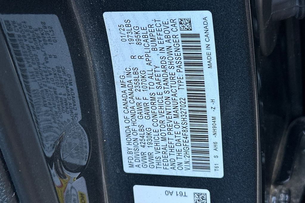 2025 Honda Civic Hybrid Sport