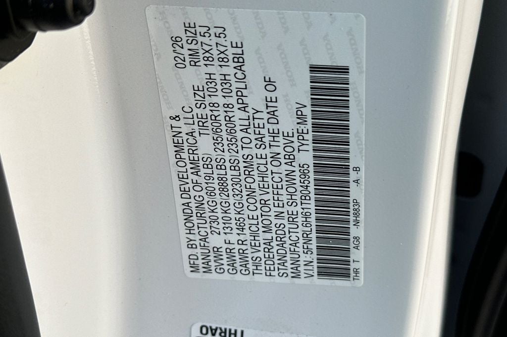 2026 Honda Odyssey EX-L