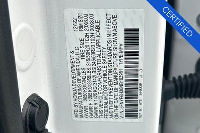 2022 Honda Pilot Sport