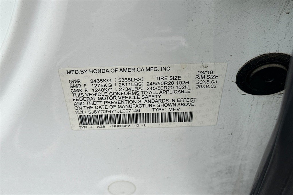 2018 Acura MDX 3.5L w/Technology & Entertainment Pkgs