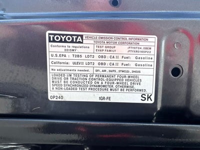 2015 Toyota TACOMA PRERUNNER PreRunner V6