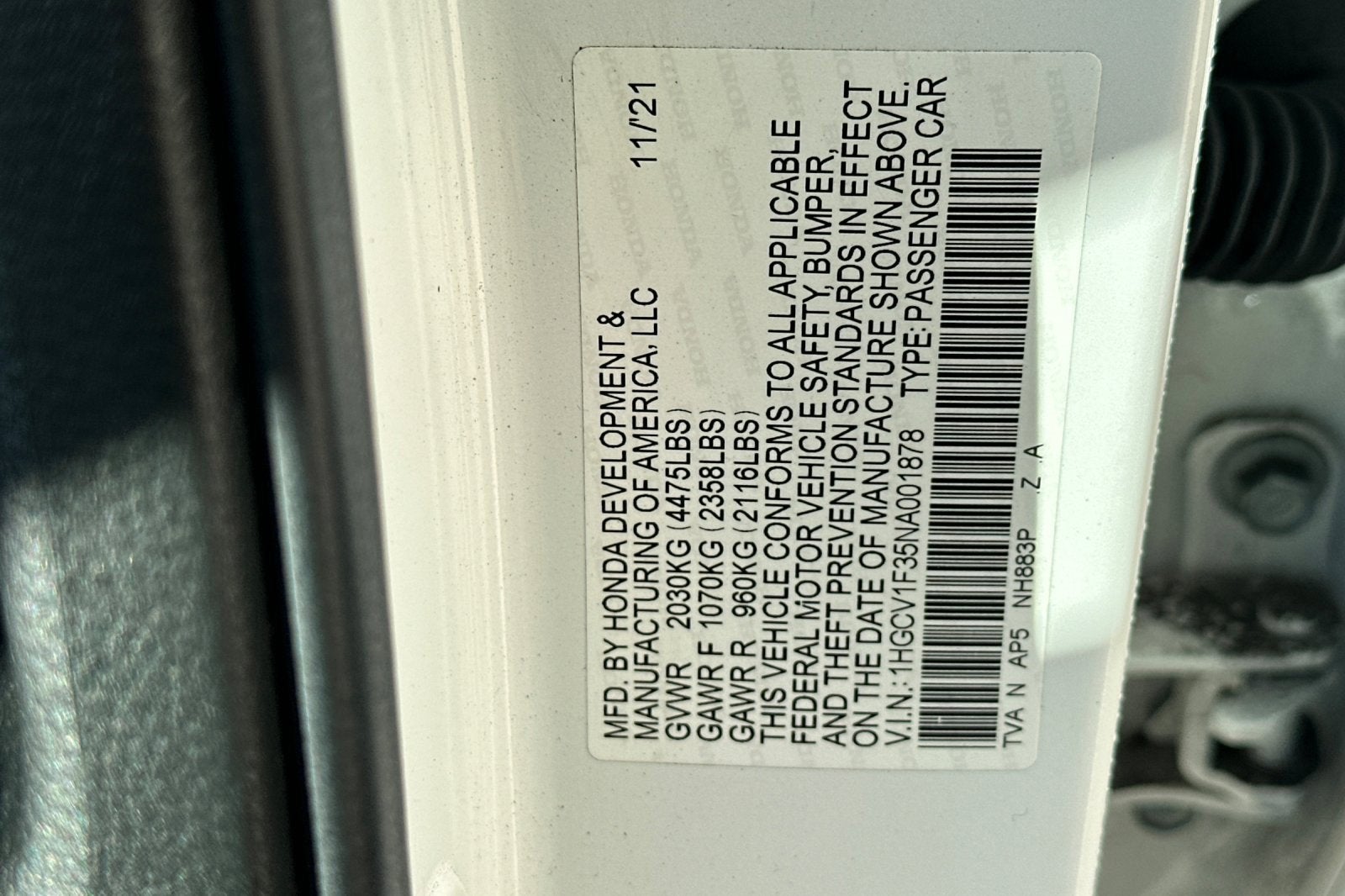 2022 Honda Accord Sedan Sport