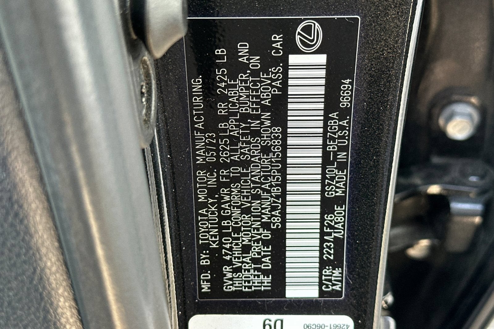 2023 Lexus ES ES 350 F SPORT Handling
