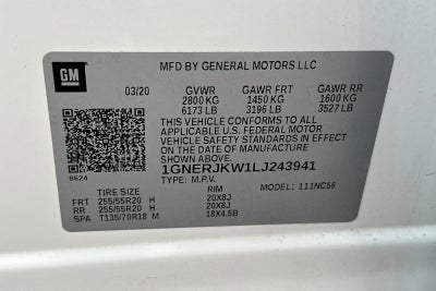 2020 Chevrolet Traverse RS