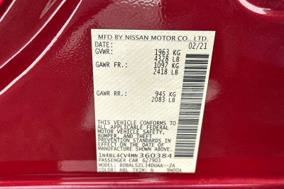 2021 Nissan Altima 2.5 SR