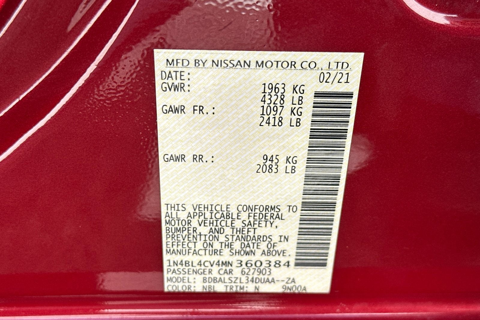 2021 Nissan Altima 2.5 SR