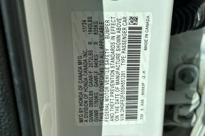 2025 Honda Civic Sedan Sport