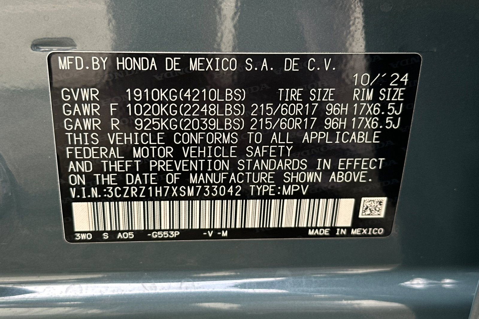 2025 Honda HR-V EX-L