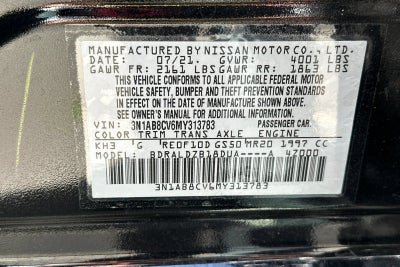2021 Nissan Sentra SV