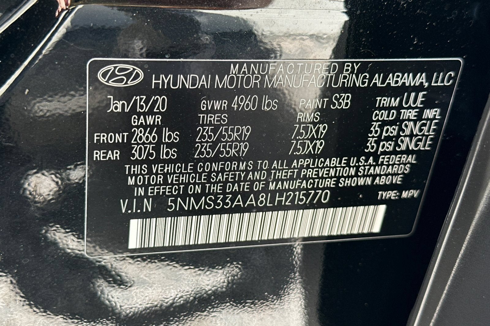 2020 Hyundai Santa Fe SEL