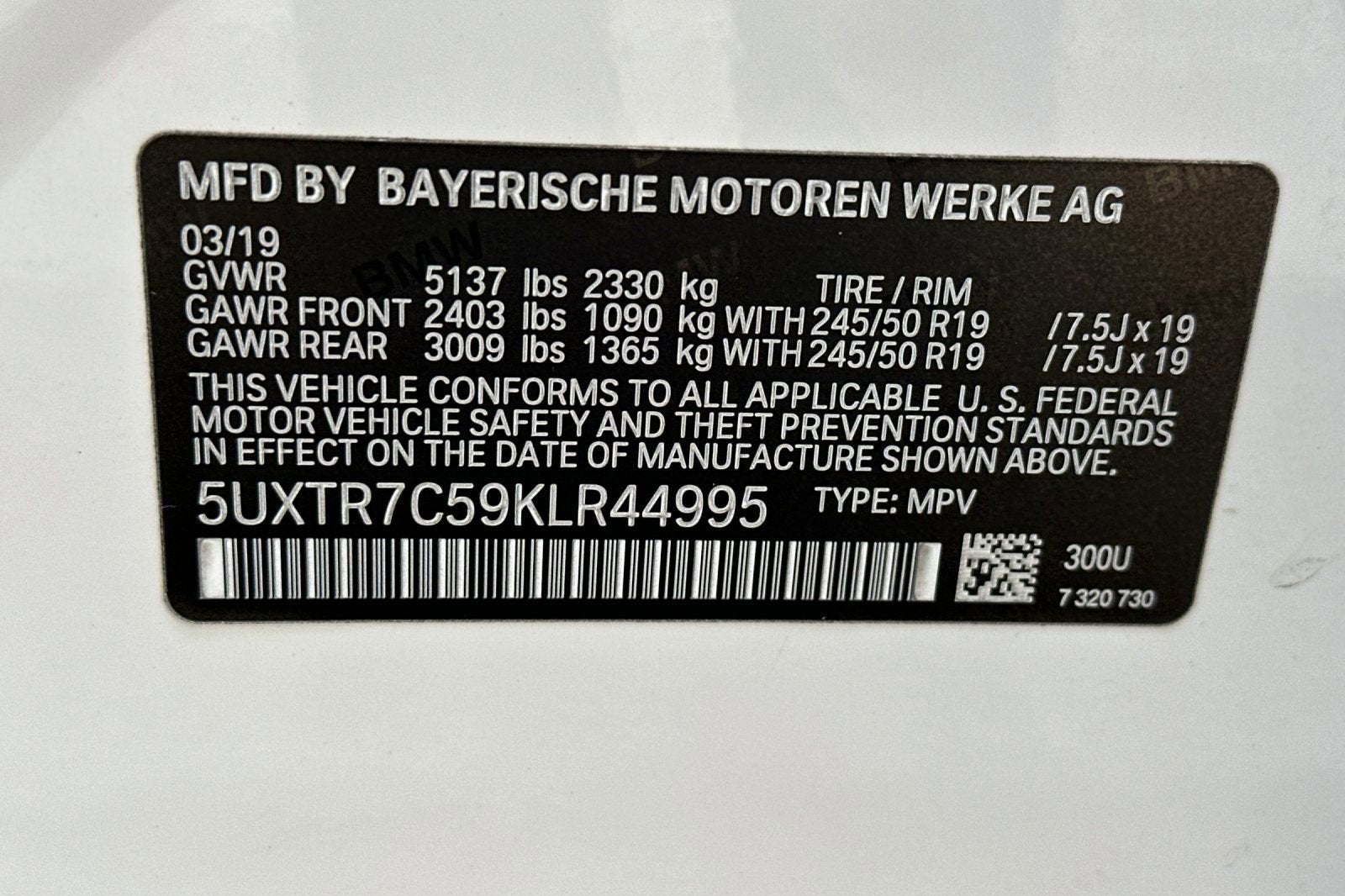 2019 BMW X3 sDrive30i