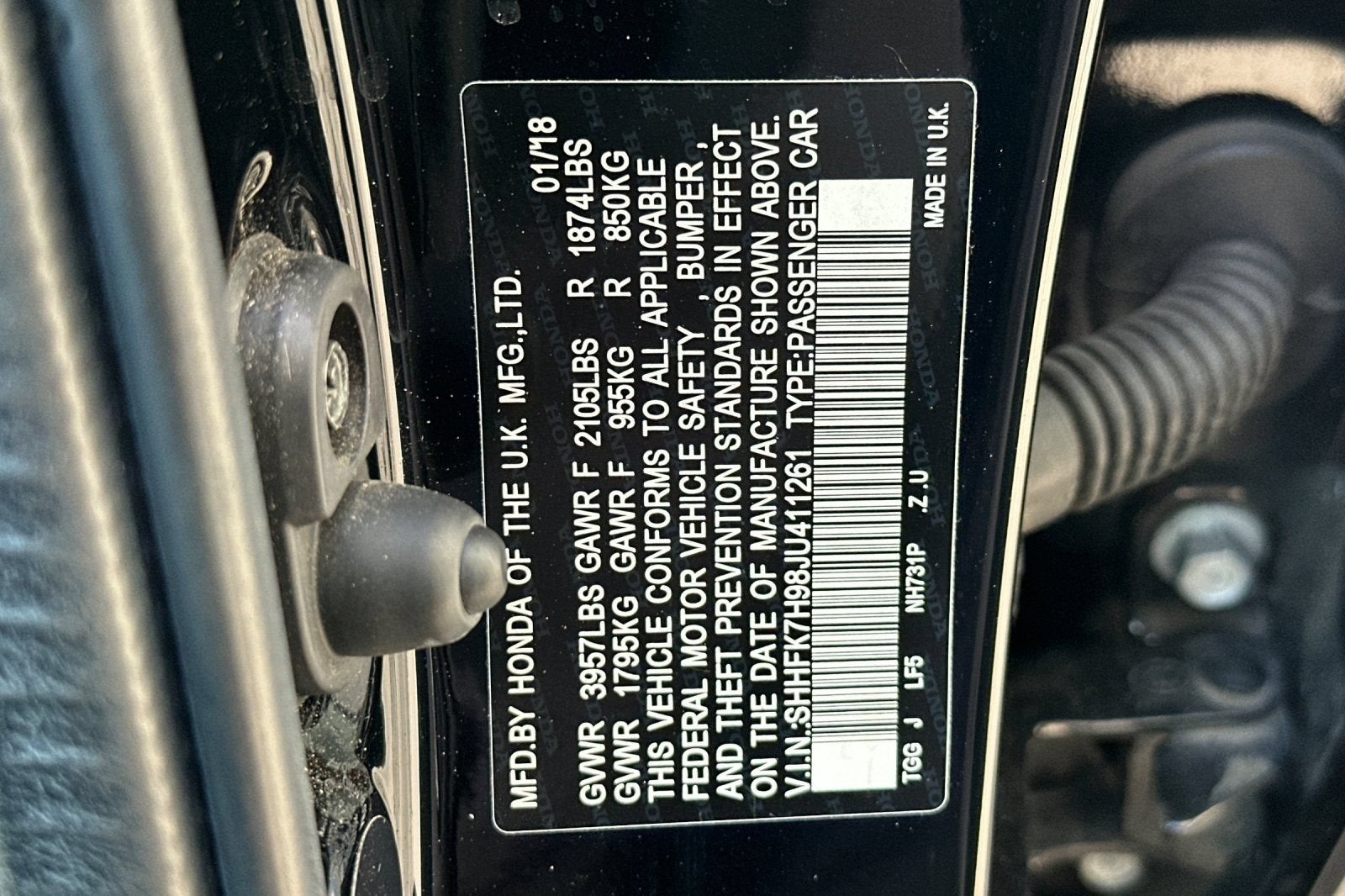 2018 Honda Civic Hatchback Sport Touring