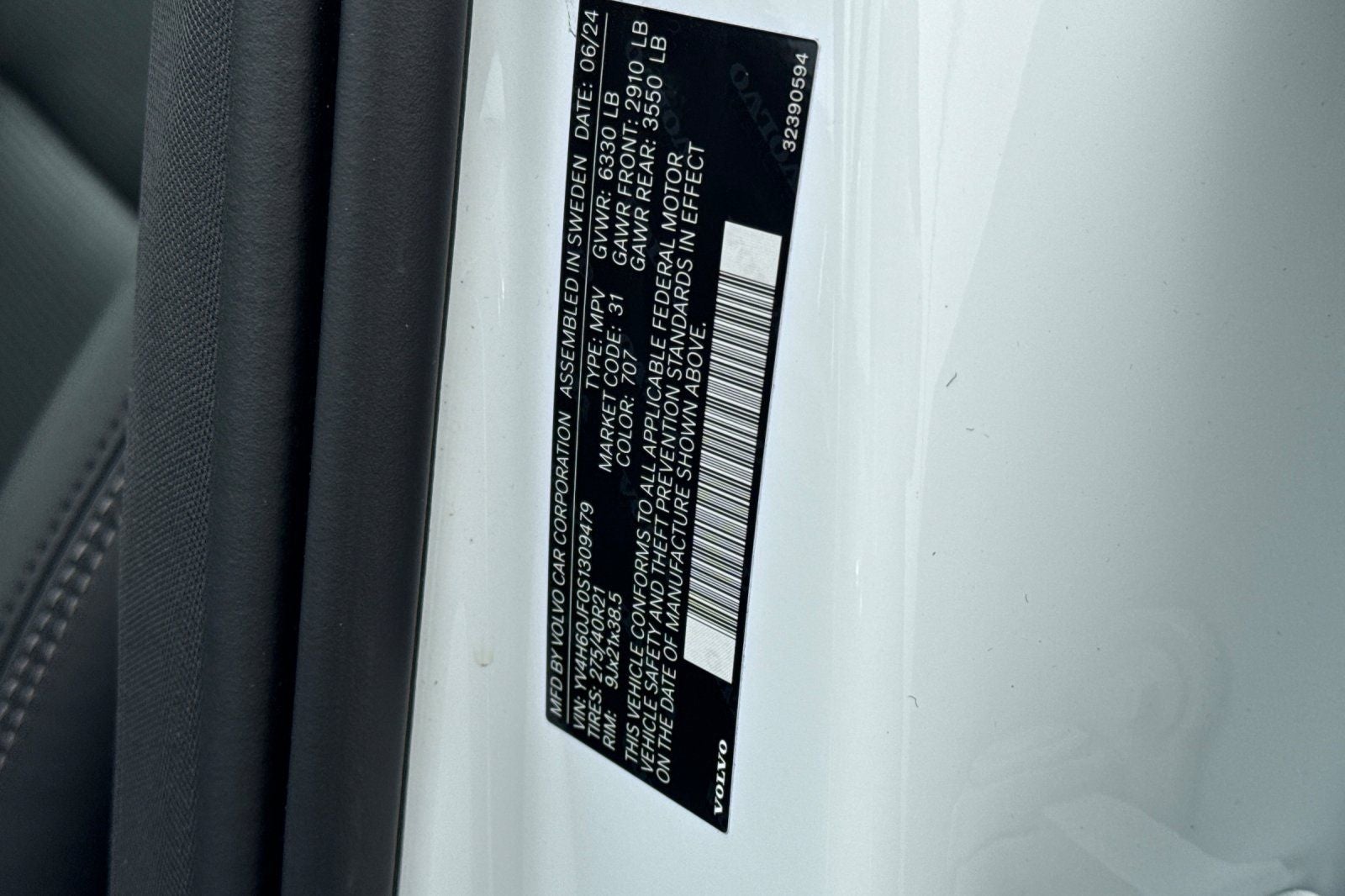 2025 Volvo XC90 Plug-In Hybrid T8 Ultra 6 Passenger