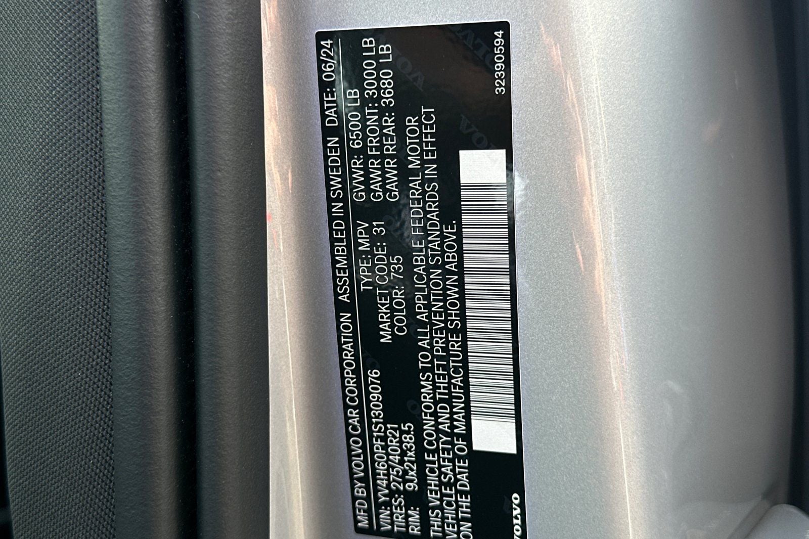 2025 Volvo XC90 Plug-In Hybrid T8 Ultra 7 Passenger