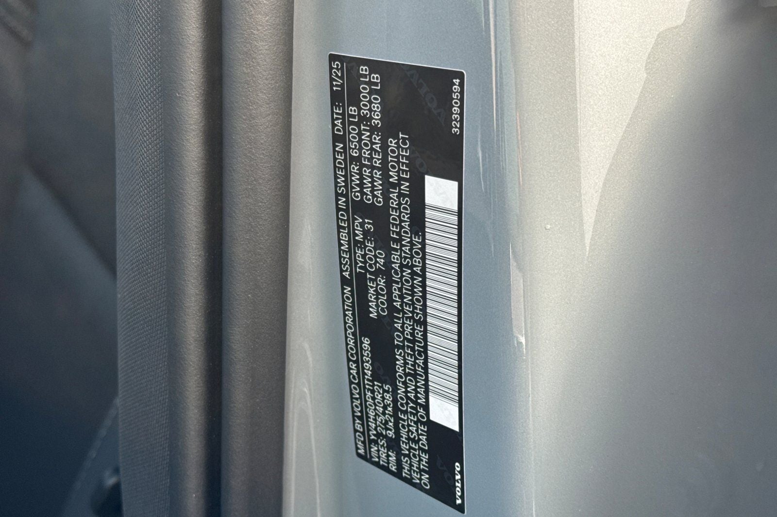 2026 Volvo XC90 Plug-In Hybrid T8 Ultra 7 Passenger