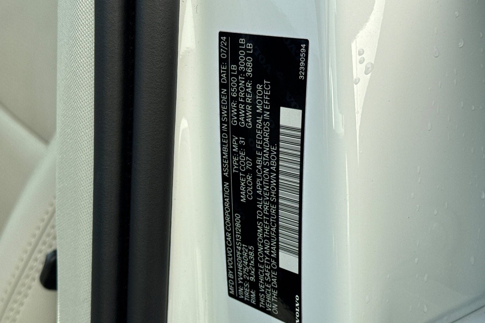 2025 Volvo XC90 Plug-In Hybrid T8 Ultra 7 Passenger