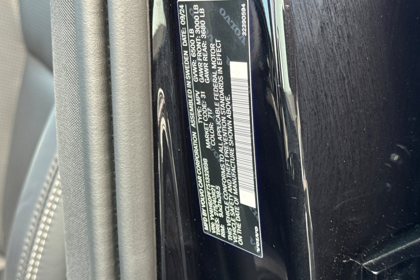 2025 Volvo XC90 Plug-In Hybrid T8 Ultra 7 Passenger