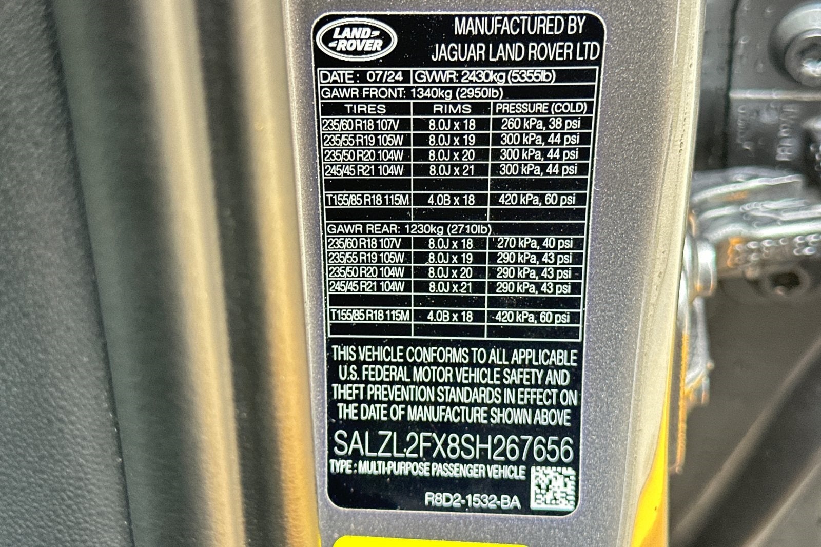 2025 Land Rover Range Rover Evoque Dynamic